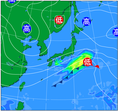 2025年11月6日9時の天気図