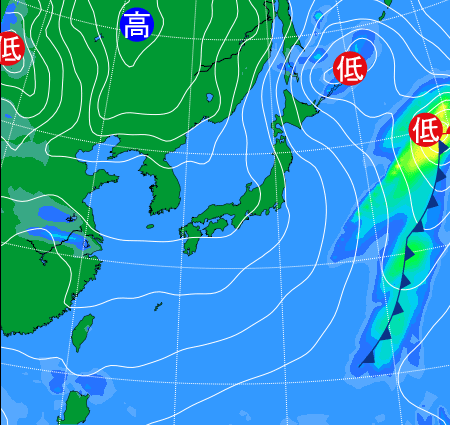 2025年11月7日9時の天気図