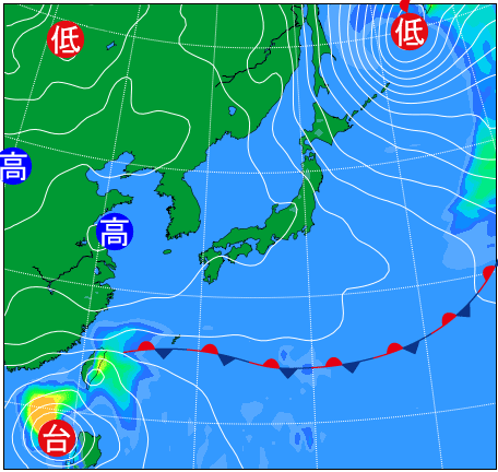2025年11月11日9時の天気図
