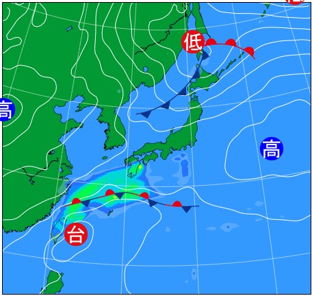 2025年11月13日9時の天気図
