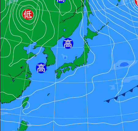 2025年11月15日9時の天気図