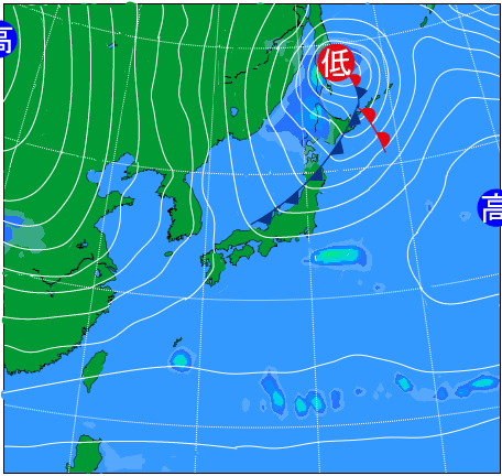 2025年11月17日9時の天気図