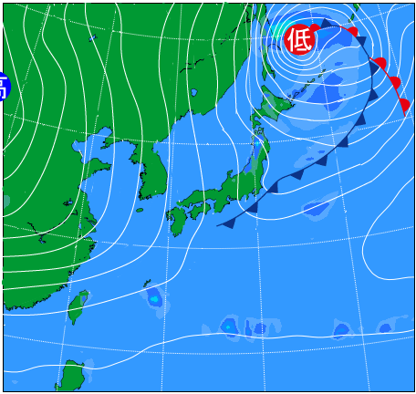 2025年11月17日21時の天気図