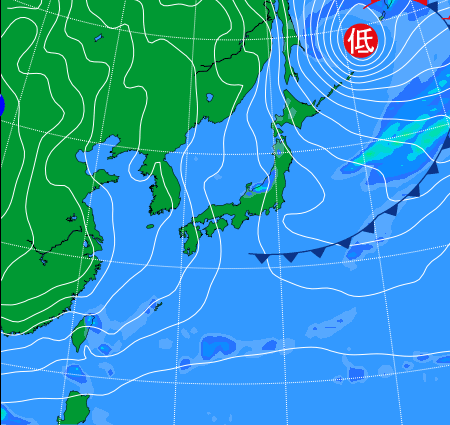 2025年11月18日9時の天気図