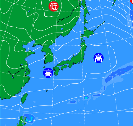 2025年11月22日21時の天気図