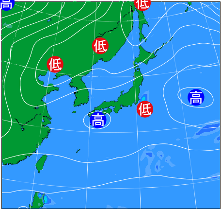2025年11月23日21時の天気図