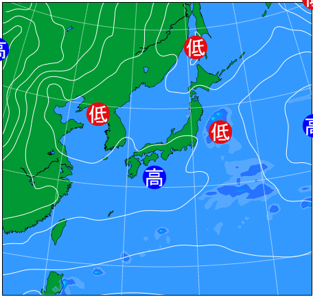 2025年11月24日9時の天気図