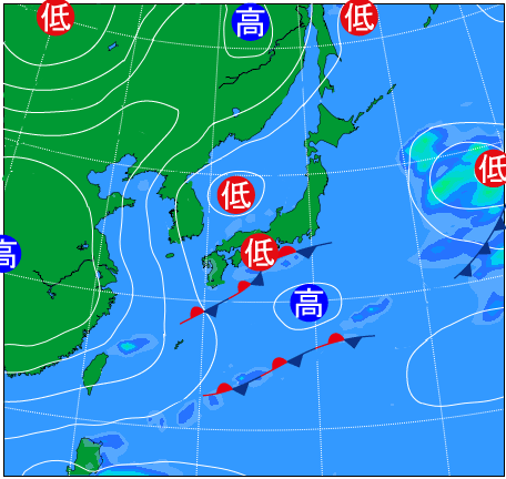 2025年11月25日9時の天気図