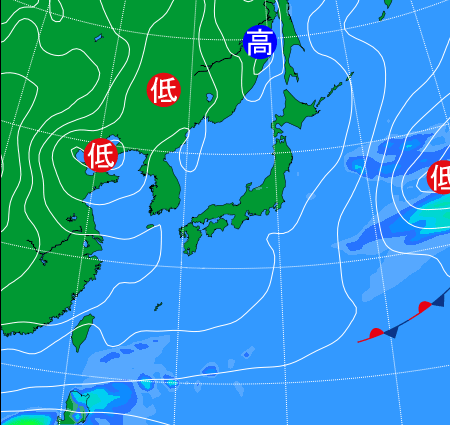 2025年11月26日21時の天気図