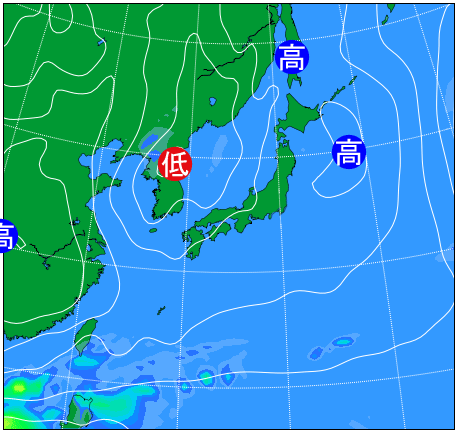 2025年11月27日9時の天気図