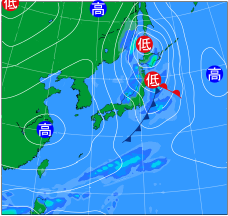 2025年11月28日9時の天気図