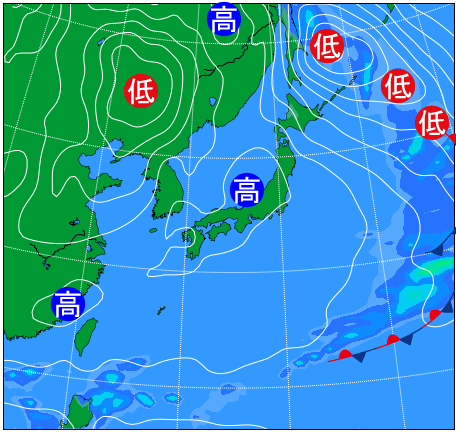 2025年11月29日9時の天気図