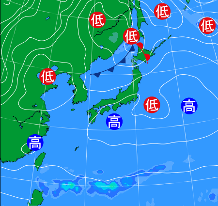 2025年11月30日9時の天気図