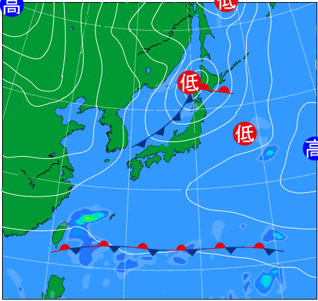 2025年12月1日9時の天気図