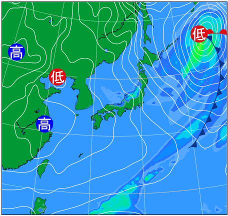 2025年12月4日9時の天気図