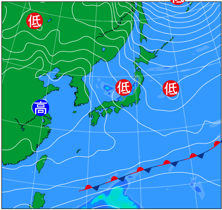 2025年12月5日9時の天気図
