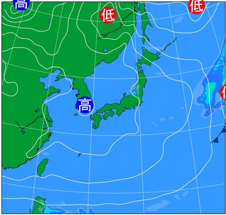 2025年12月10日9時の天気図