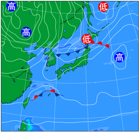 2025年12月11日9時の天気図