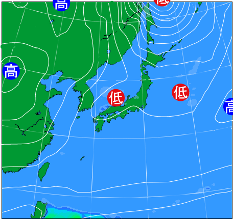 2025年12月17日9時の天気図