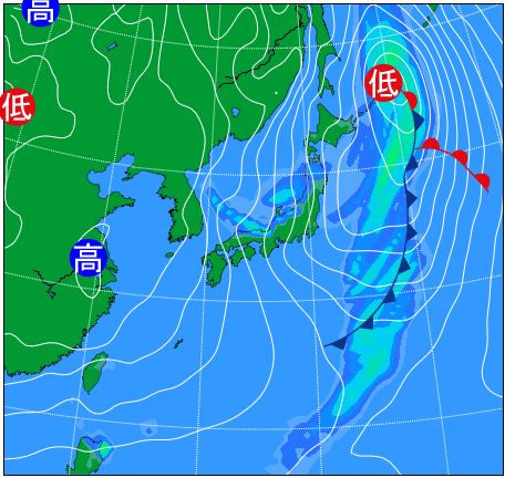 2025年12月26日9時の天気図