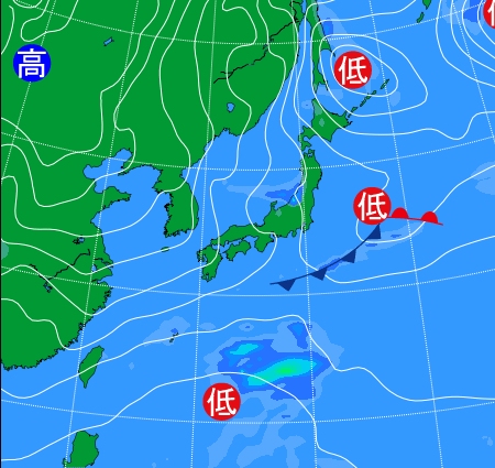 2025年12月31日9時の天気図