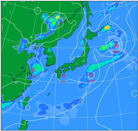 天気図(1週間～11日間) ｜ お天気.com