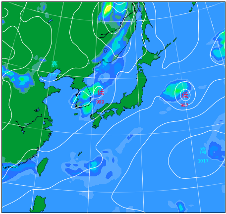 10年天気図: 明日の天気がひと目でわかる 天気図(1週間～11日間) ｜ お天気.com